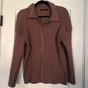Mauve button up sweater